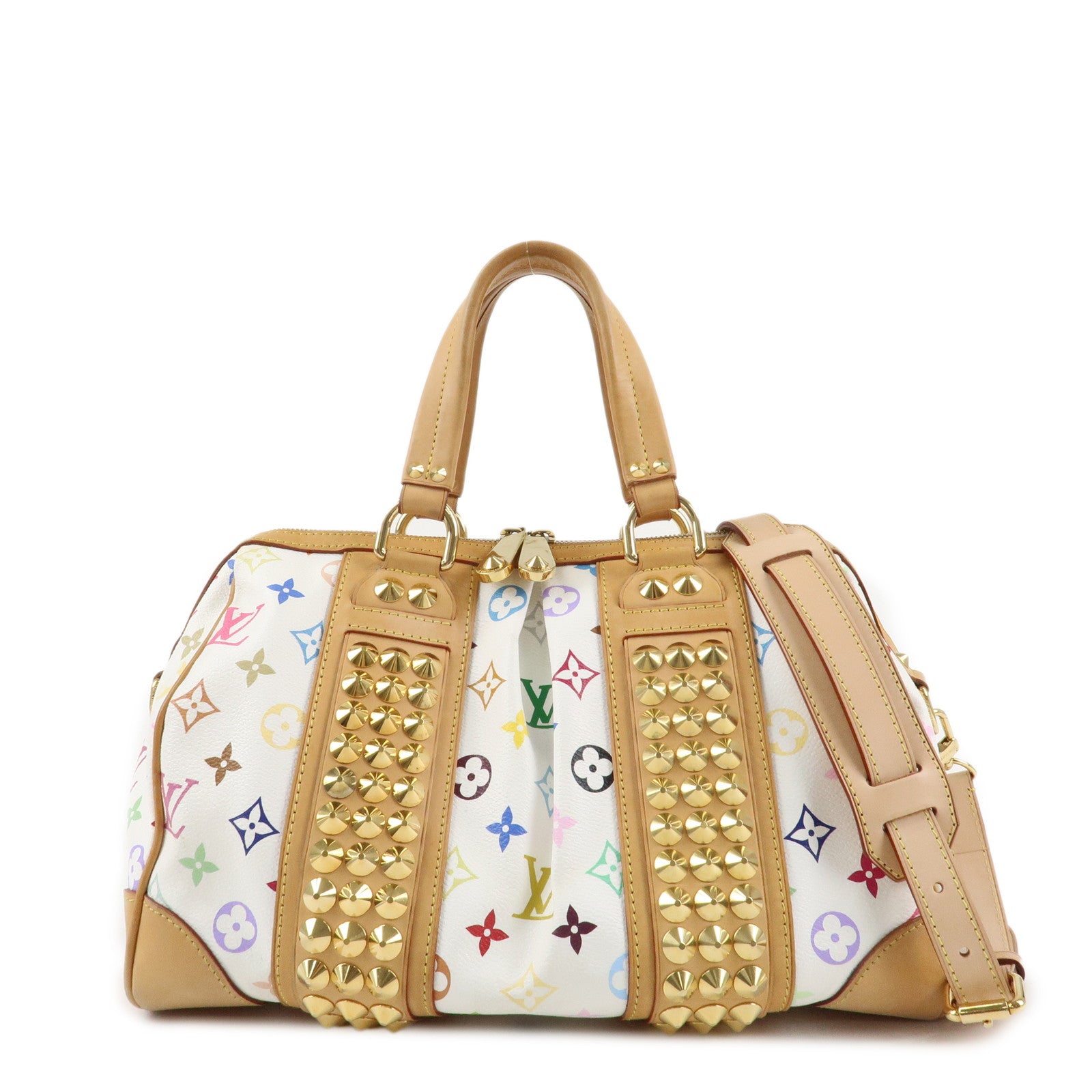 Louis Vuitton Monogram Multicolor Courtney MM 2Way Bag Blanc M45641 Used