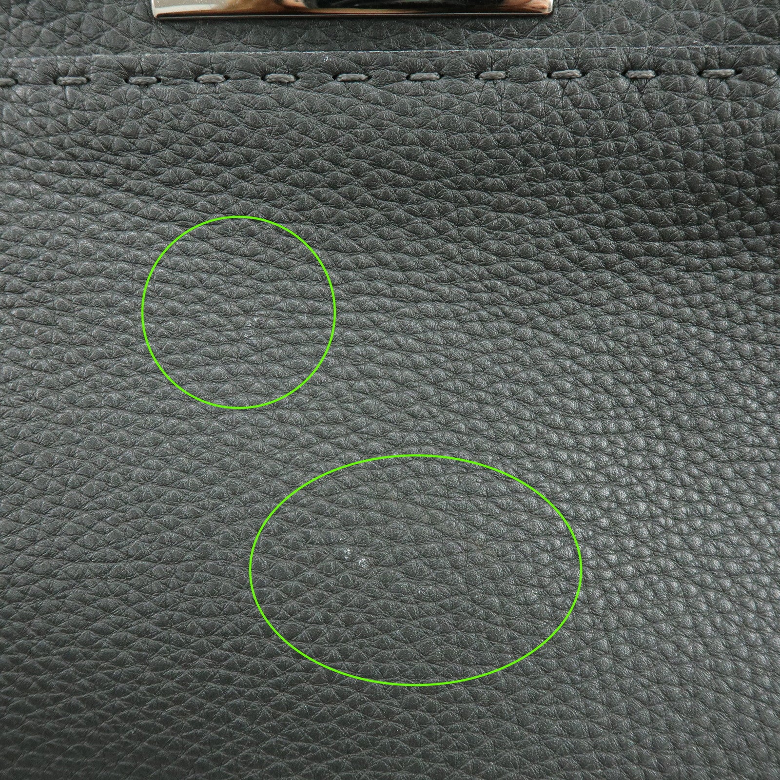 FENDI Selleria Peekaboo Calf Leather 2Way Shoulder Hand Bag 8BN226