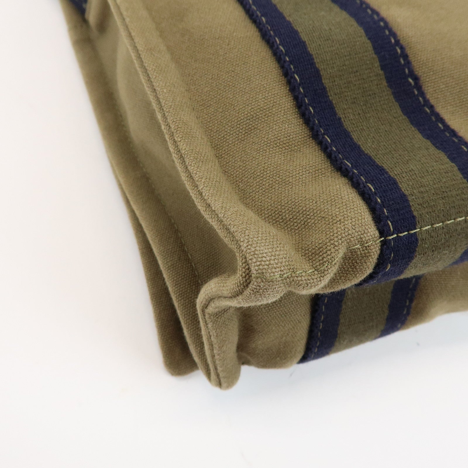 HERMES Logo Canvas Fourre Tout Bassus PM Shoulder Bag Khaki