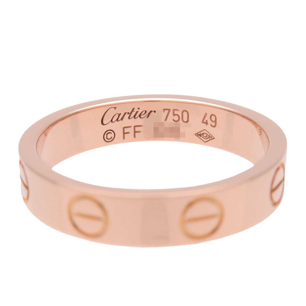 Cartier Mini Love Ring #49 K18 750PG Rose Gold US5 EU49 HK10.5