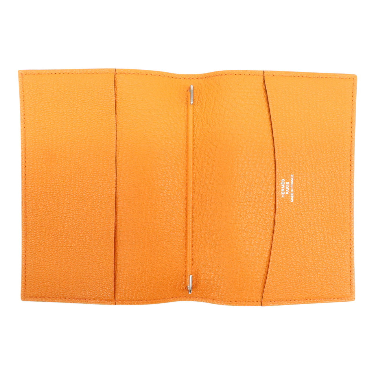 HERMES Leather N Stamped Agenda Mini Planner Cover Orange