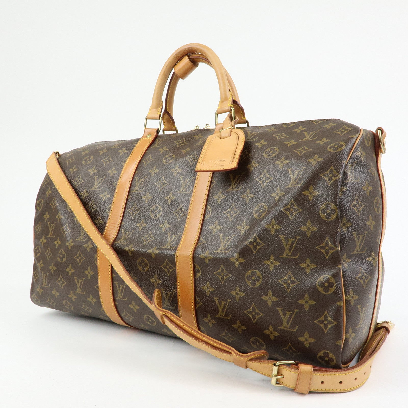 Louis Vuitton Monogram Keep All Bandouliere 50 Boston Bag M41416