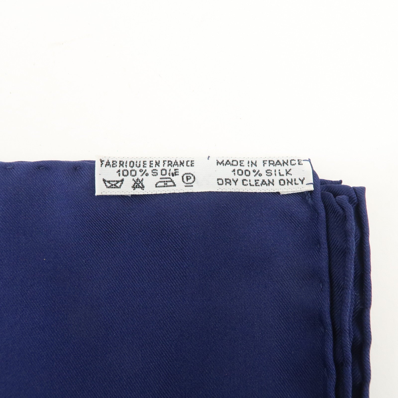 HERMES Carre 90 Silk 100% Scarf LE ROY SOLEIL Navy Yellow