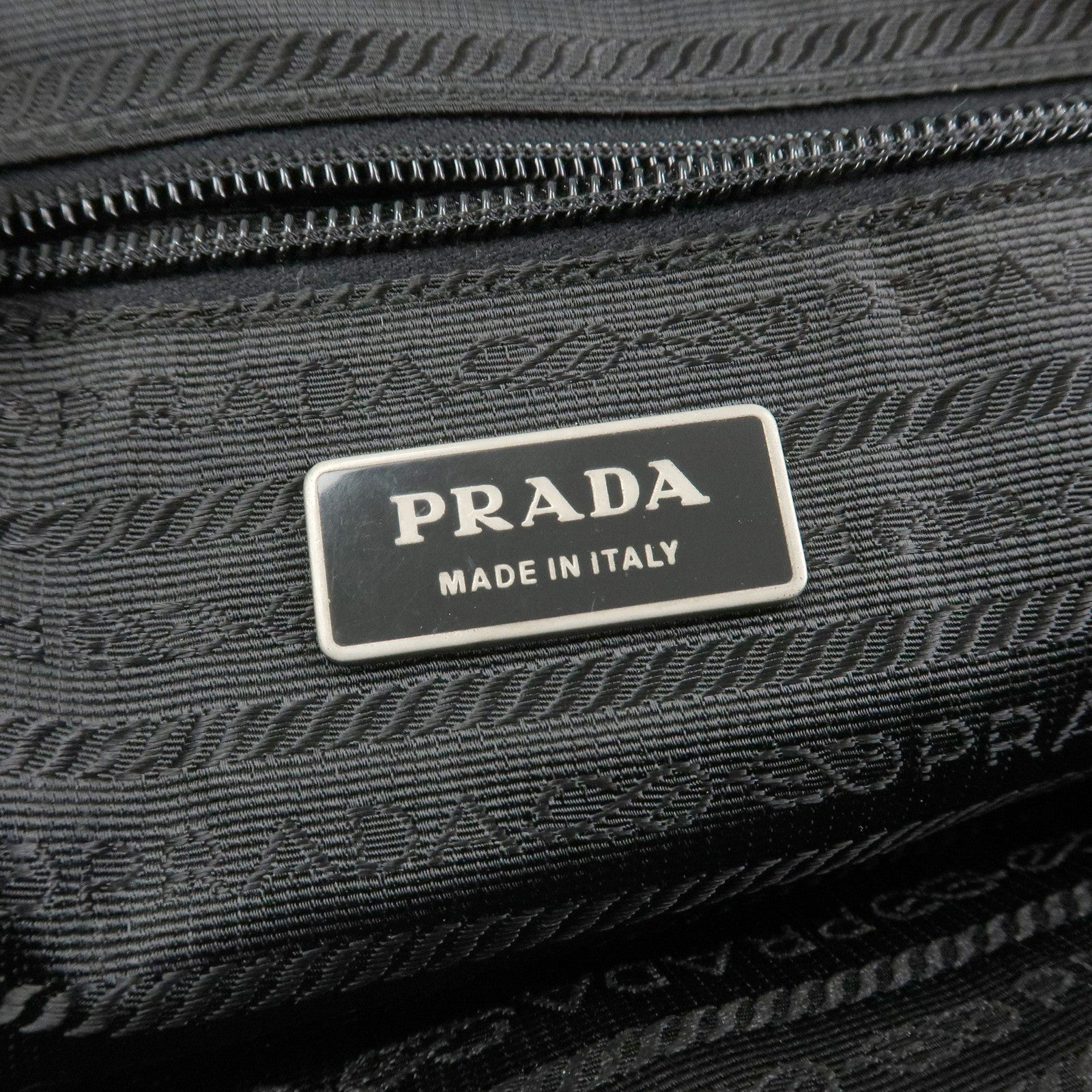 PRADA Nylon Leather Shoulder Bag Crossbody Bag Black BT0521