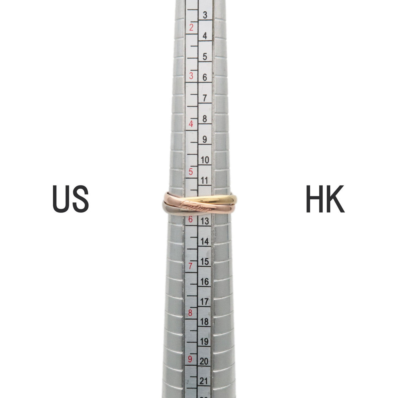 Cartier Trinity Ring SM #50 K18 750YG/WG/PG Gold US5.5 EU50 HK12