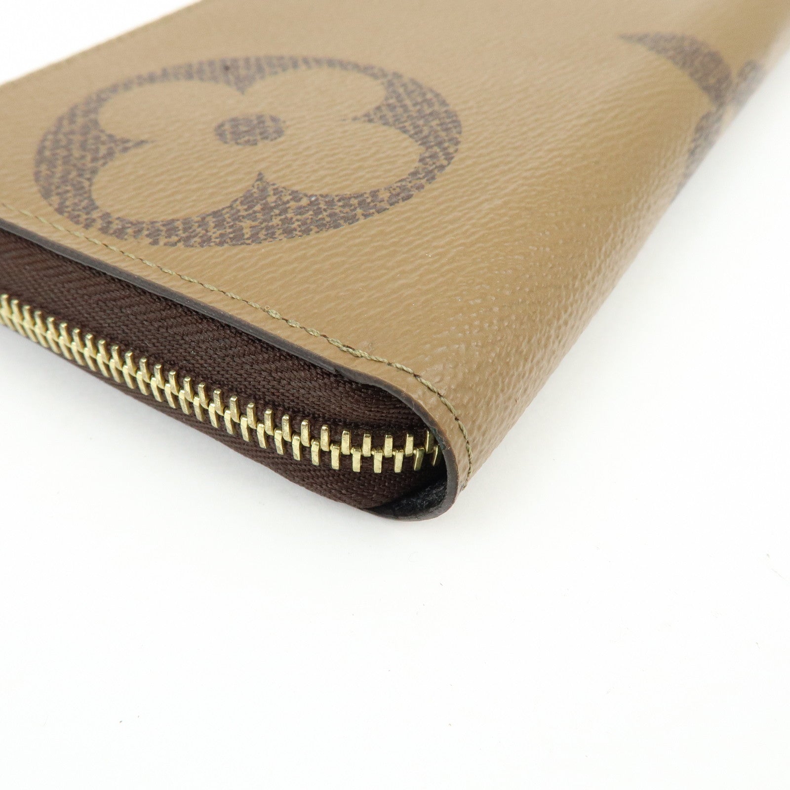 Louis Vuitton Giant Monogram Reverse Zippy Long Wallet Brown M69353