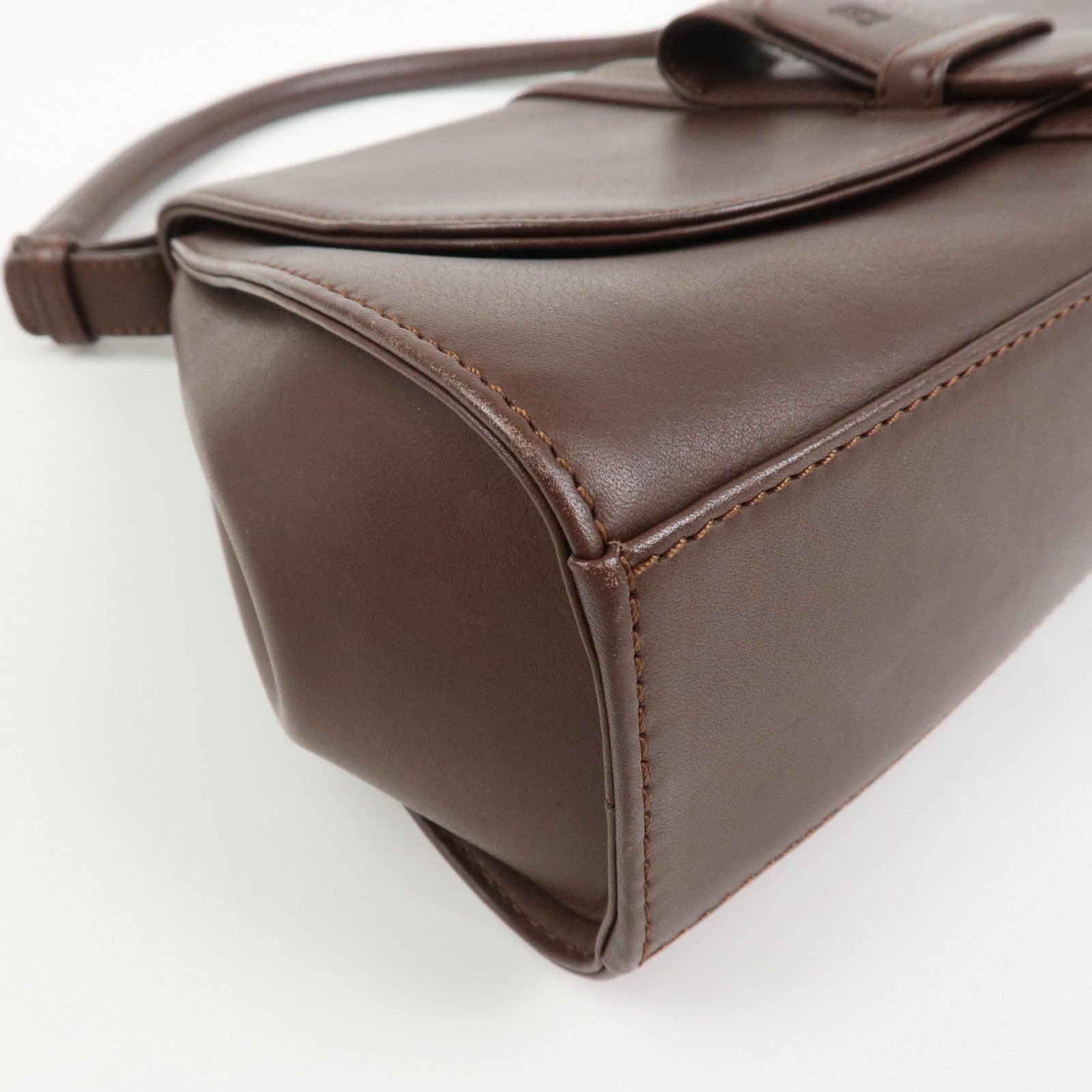 LOEWE Anagram Leather Hand Bag Shoulder Bag Brown