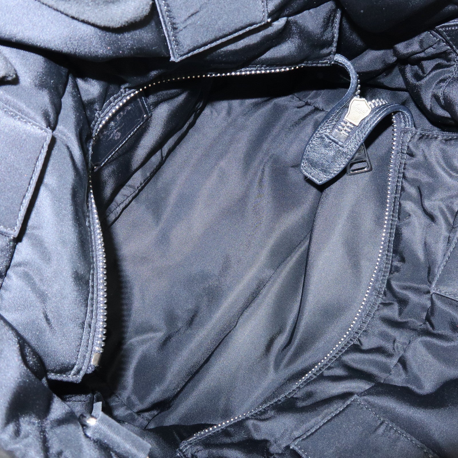 PRADA Triangle Logo 2Way Bag Hand Bag Shoulder Bag Black BN1959