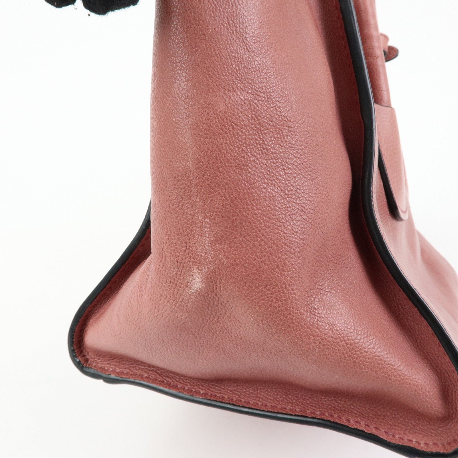 PRADA Triangle Logo Leather 2Way Bag Hand Bag Shoulder Bag Pink