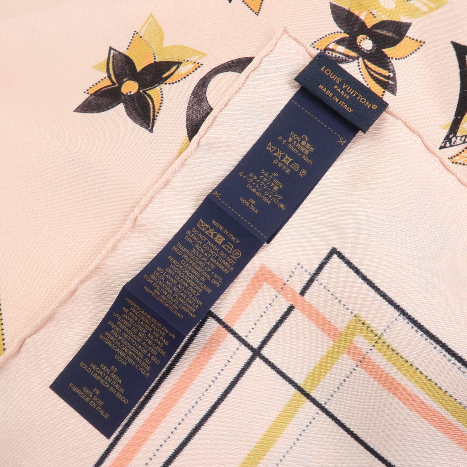 Louis Vuitton Monogram Silk 100% Scarf Pink M79267