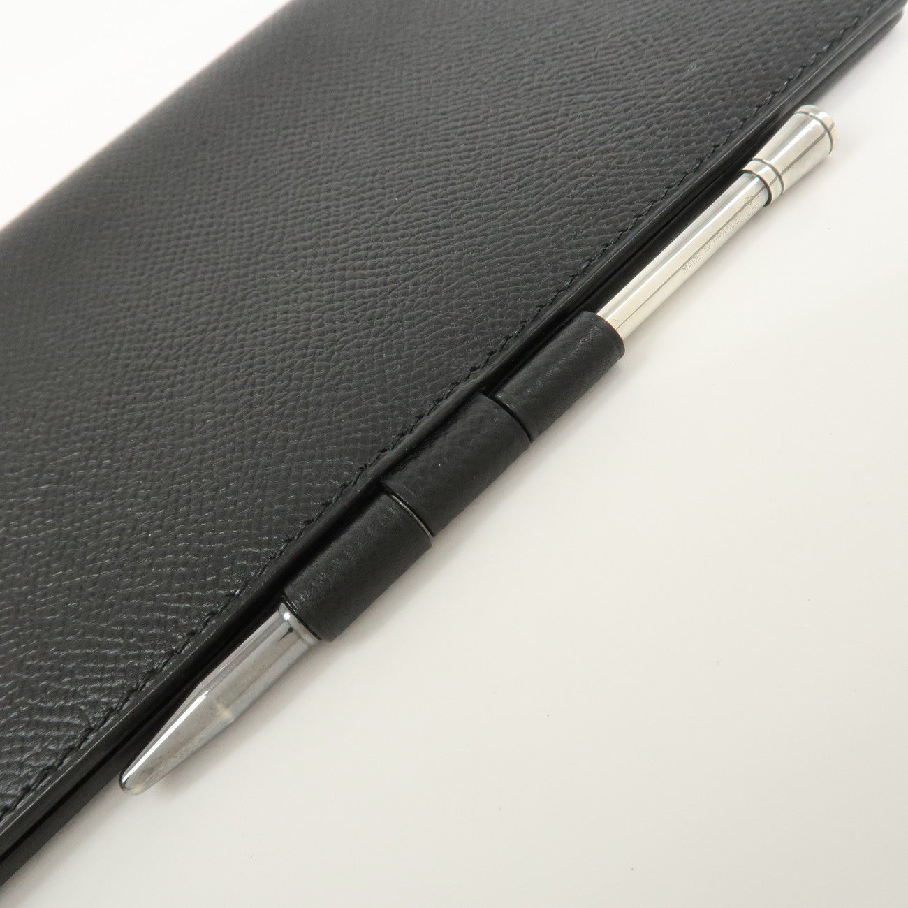 HERMES Epsom Leather Vision Agenda Planner Cover □B Stamped Black