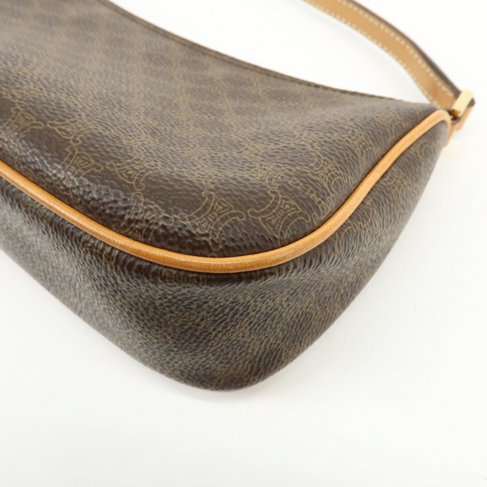 CELINE Macadam PVC Leather Shoulder Bag Hand bag Brown