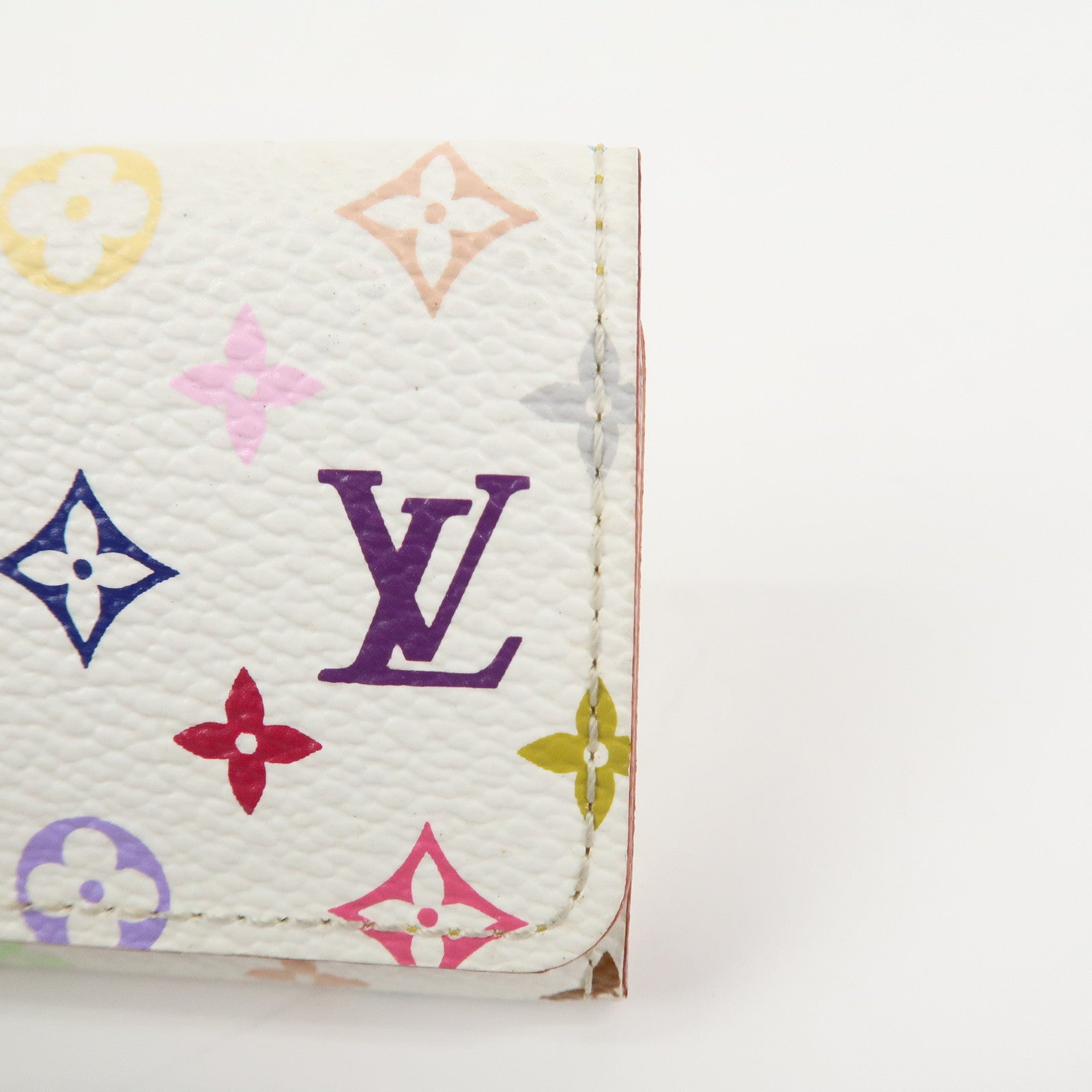 Louis Vuitton Monogram Multicolor Multiclés 4 Key Case Blanc M60043