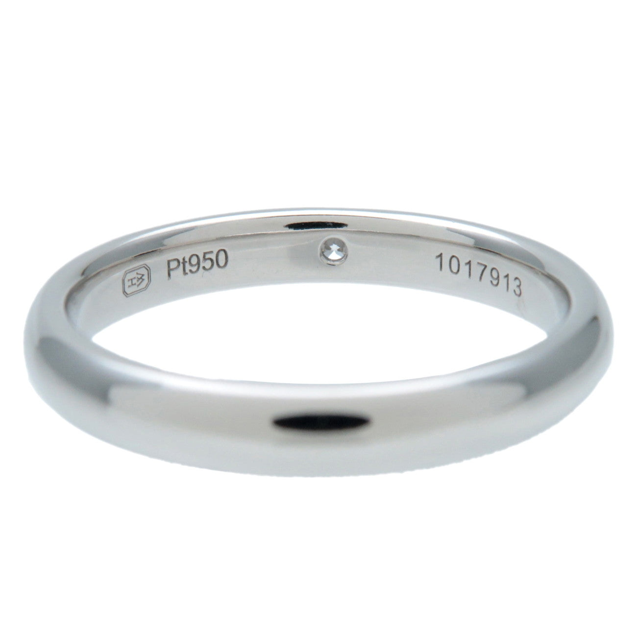 HARRY WINSTON Round Cut 1P Diamond Marriage Ring Platinum US6-6.5