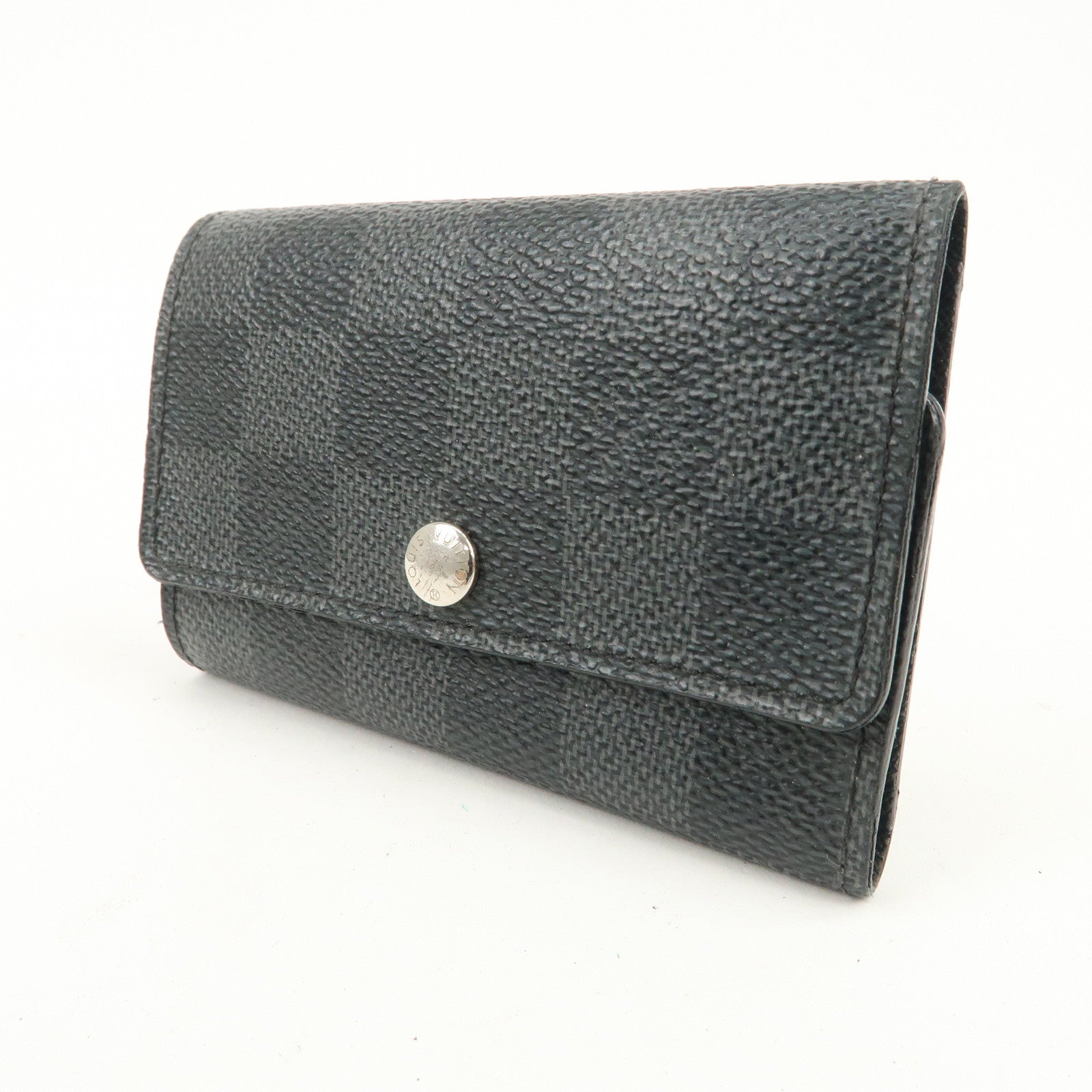 Louis Vuitton Damier Graphite Multicle 6 Key Case Gray Black N62662