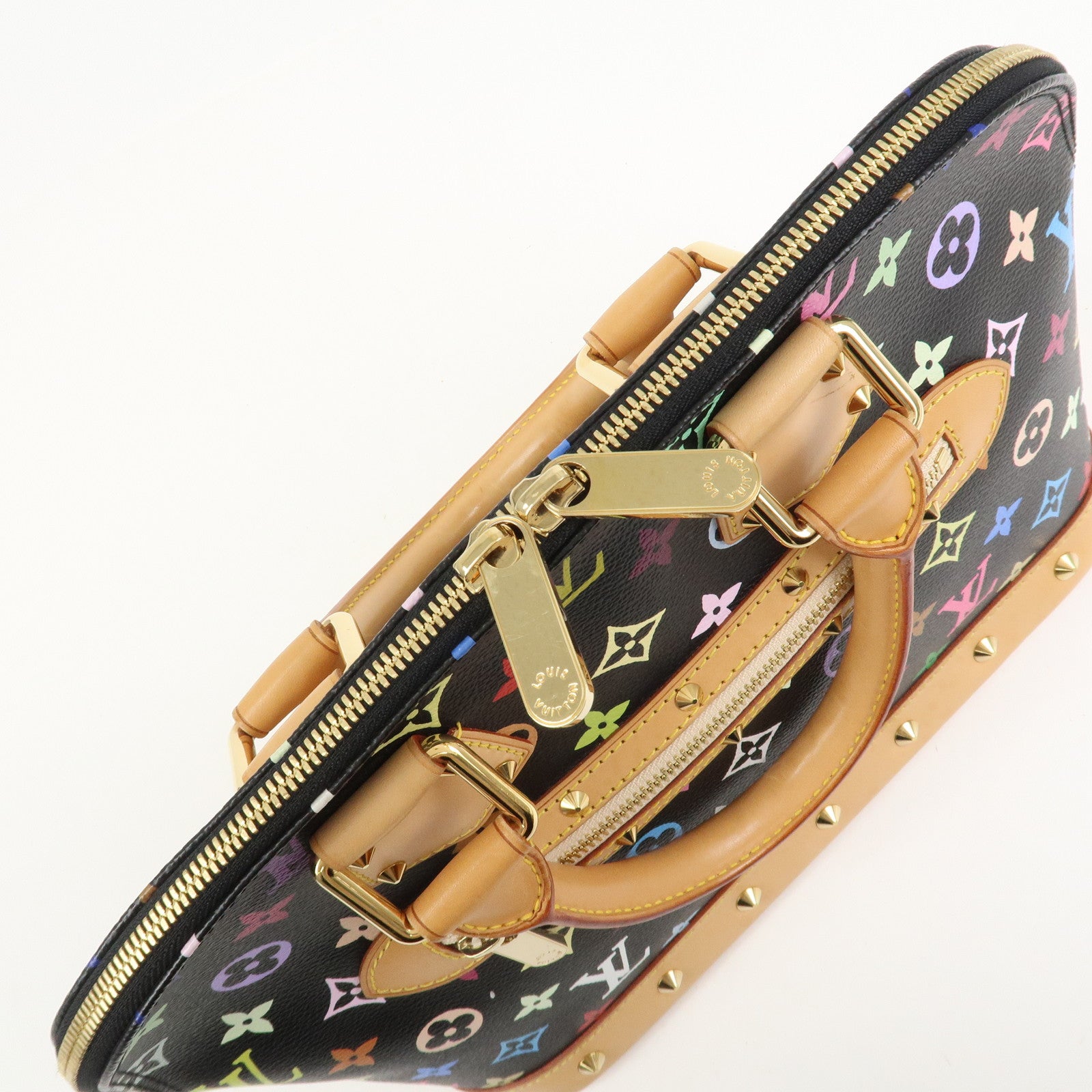 Louis Vuitton Monogram Multicolor Alma Hand Bag Noir M92646