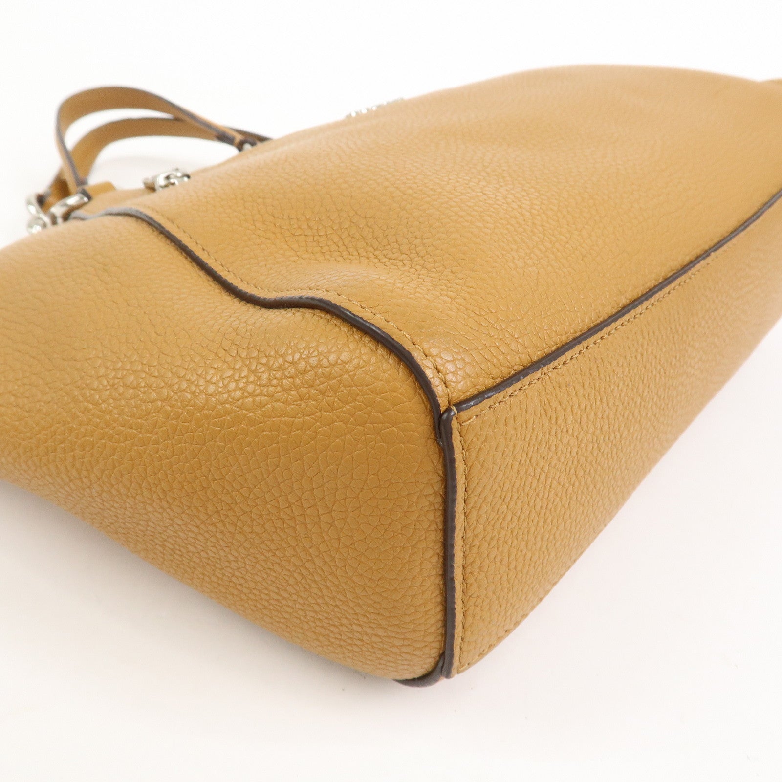 COACH Prairie Leather 2Way Shoulder Bag Hand Bag Brown