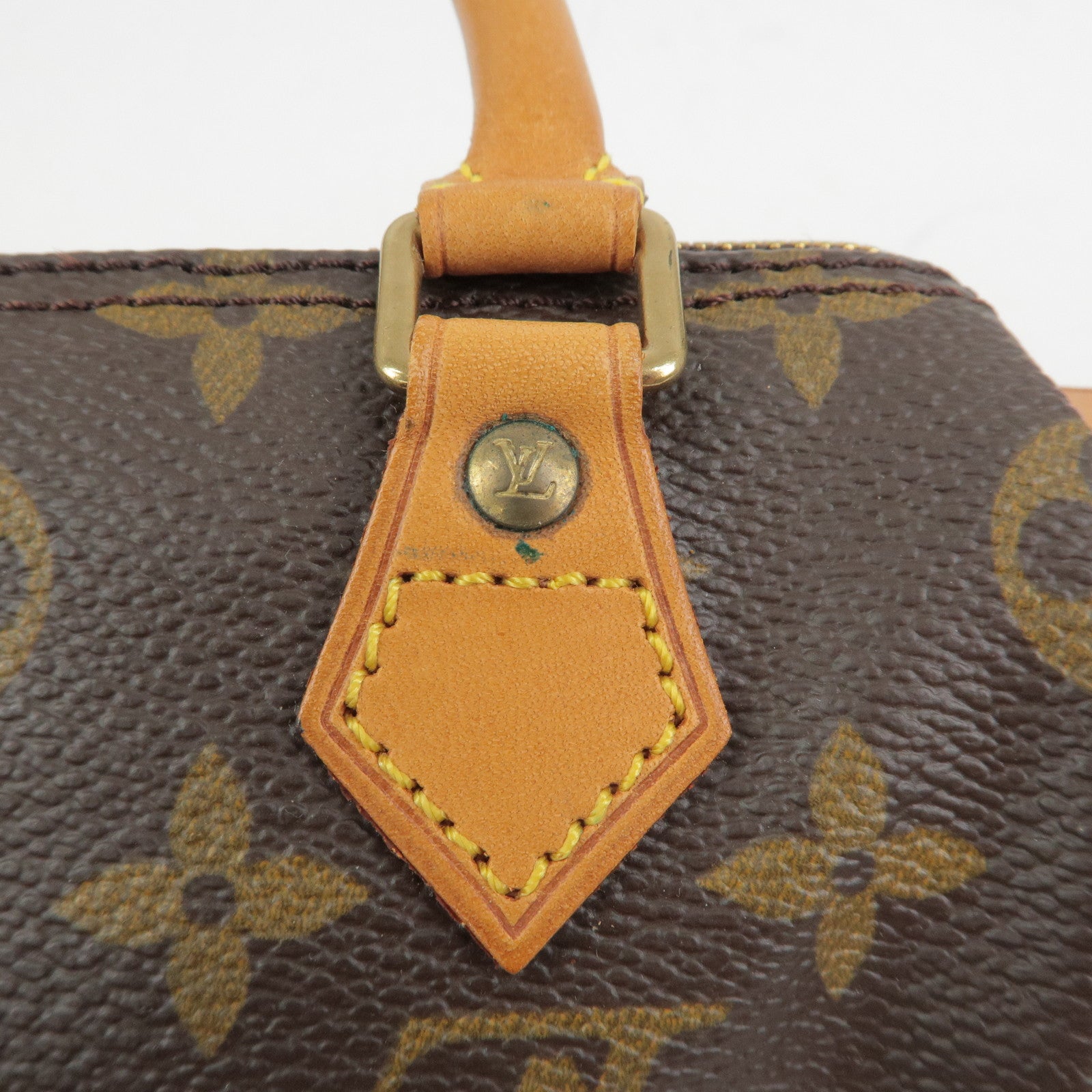 Louis Vuitton Monogram Mini Speedy Hand Bag Brown M41534