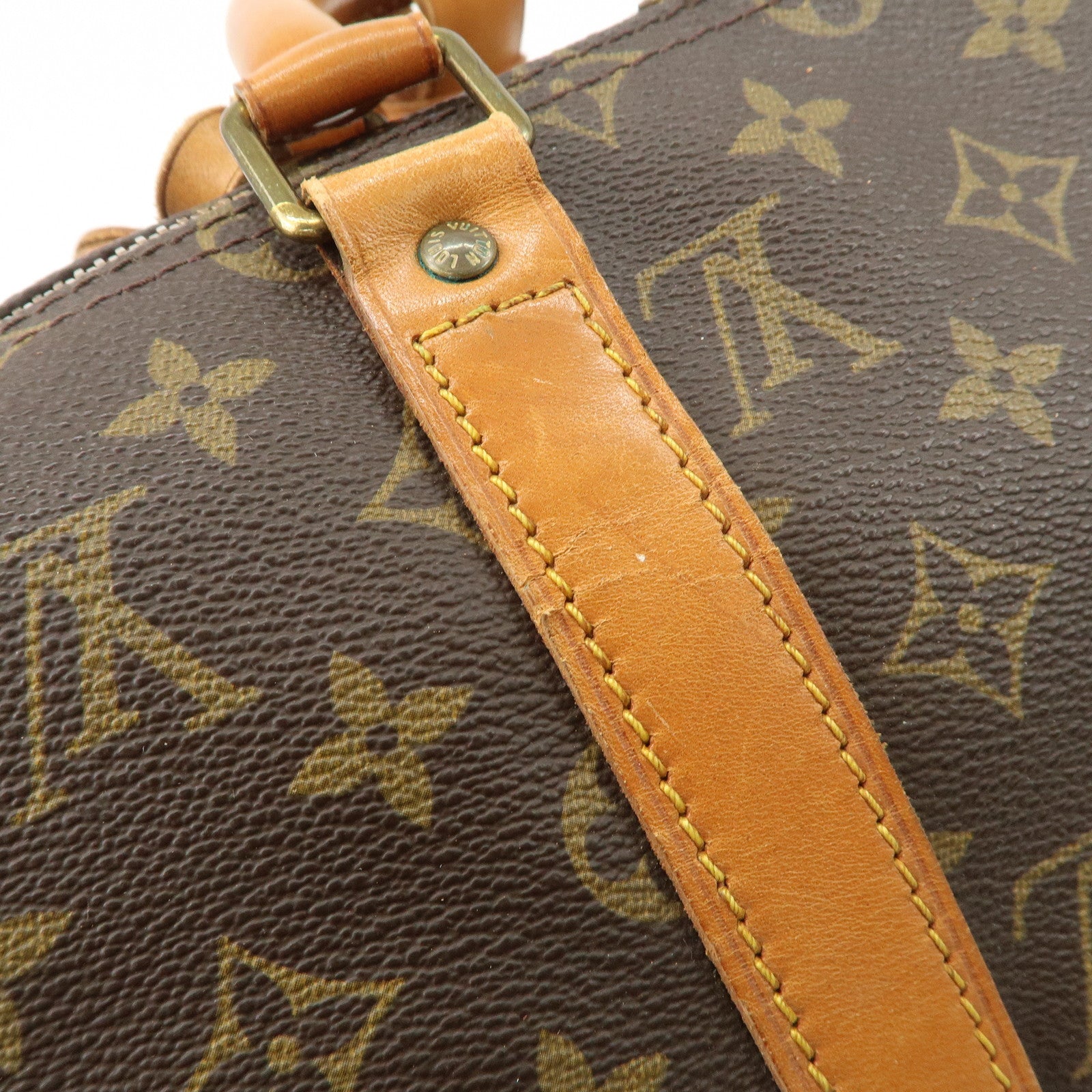 Louis Vuitton Monogram Keep All 50 Boston Bag Brown M41416 Used
