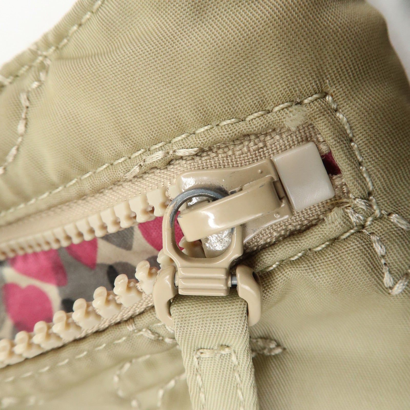 ANTEPRIMA Logo Nylon 2Way Bag Hand Bag Shoulder Bag Khaki