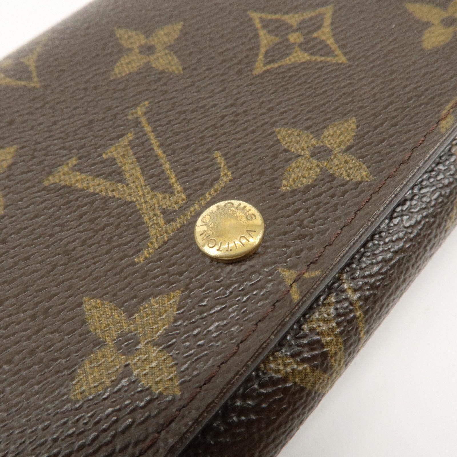 Louis Vuitton Monogram Porte Monnaie Billets Tresor Wallet M6173 Used
