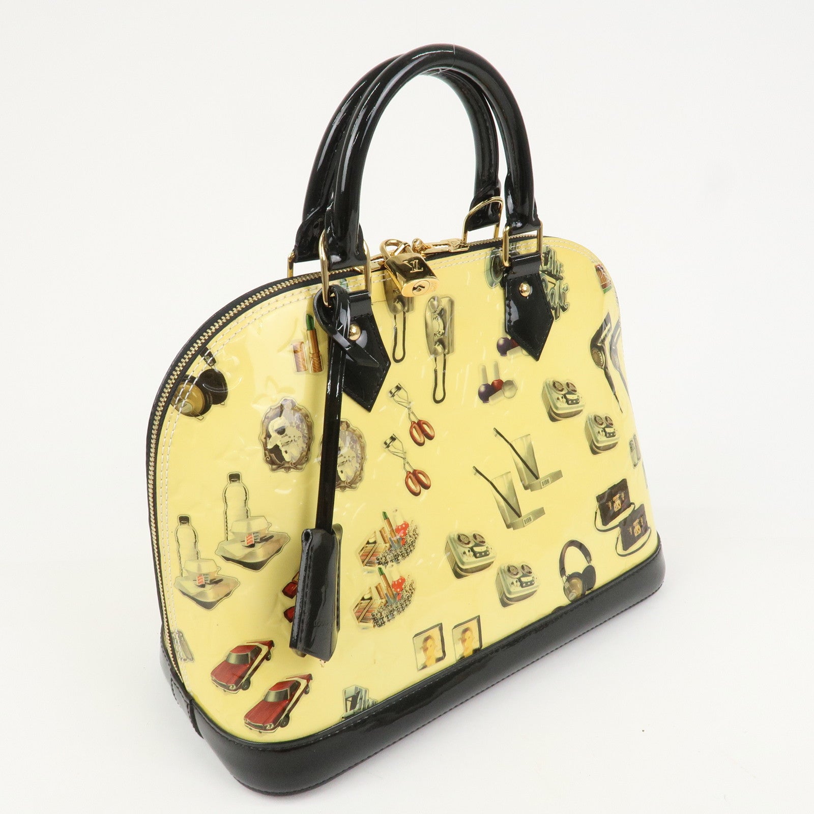 Louis Vuitton Monogram Vernis Sticker Alma PM Hand Bag M50466
