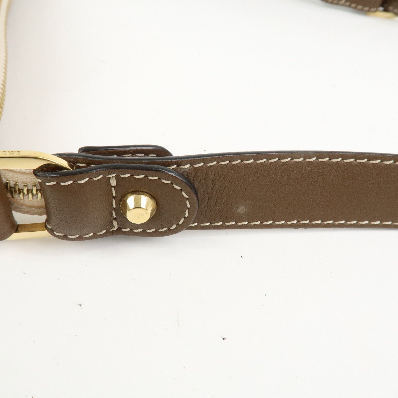 LOEWE Anagram Canvas Suede Leather Shoulder Bag 160th Anniversary