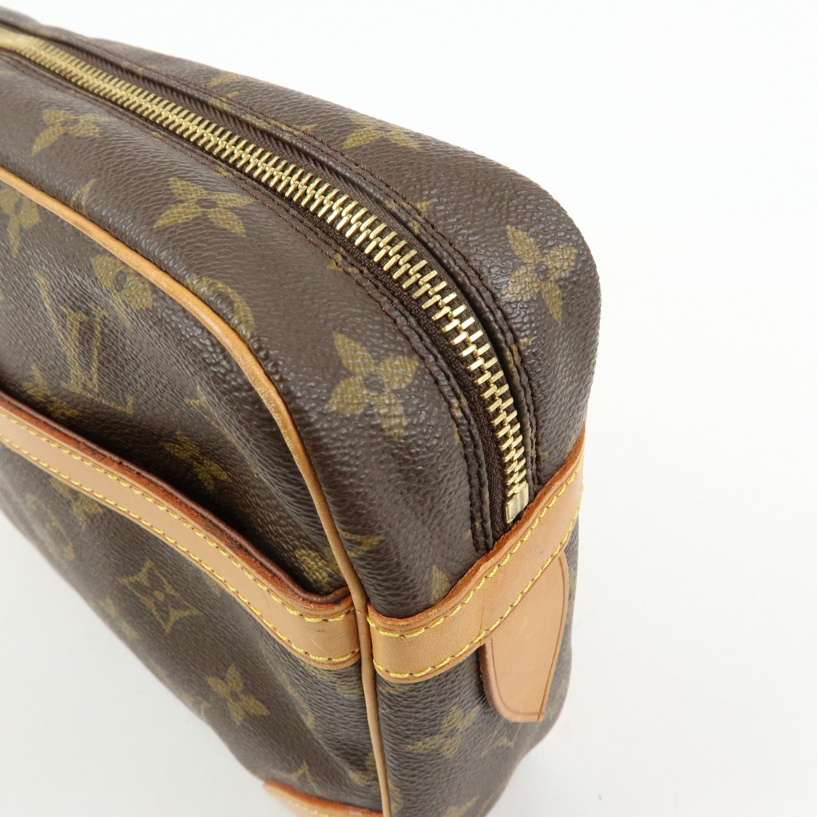 Louis Vuitton Monogram Compiegne 28 Pouch Clutch Bag Brown M51845