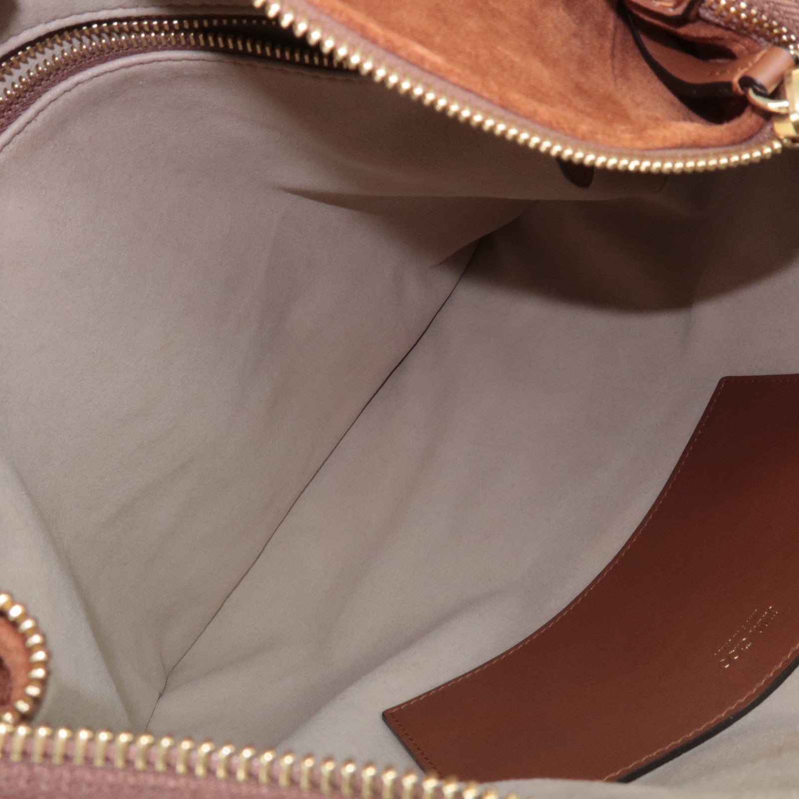 JIMMY CHOO Logo Suede Leather Shoulder Bag Hand Bag Brown Used