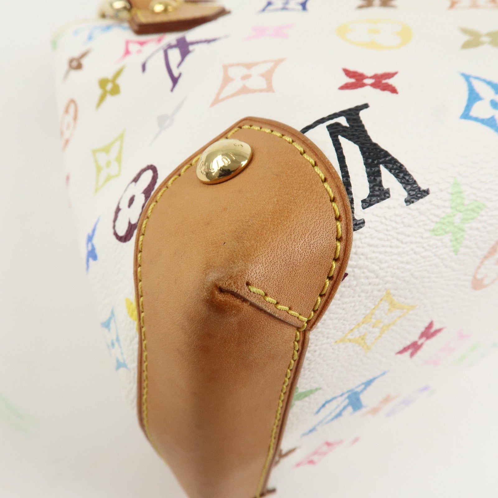 Louis Vuitton Monogram Multicolor Audra Hand Bag Blanc M40047 Used