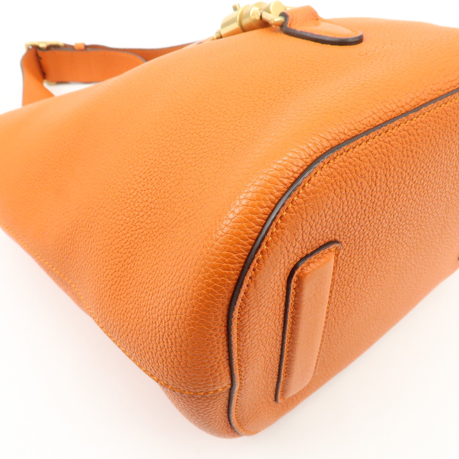 GUCCI New Jackie Leather Shoulder Bag Crossbody Bag Orange 380579 Used