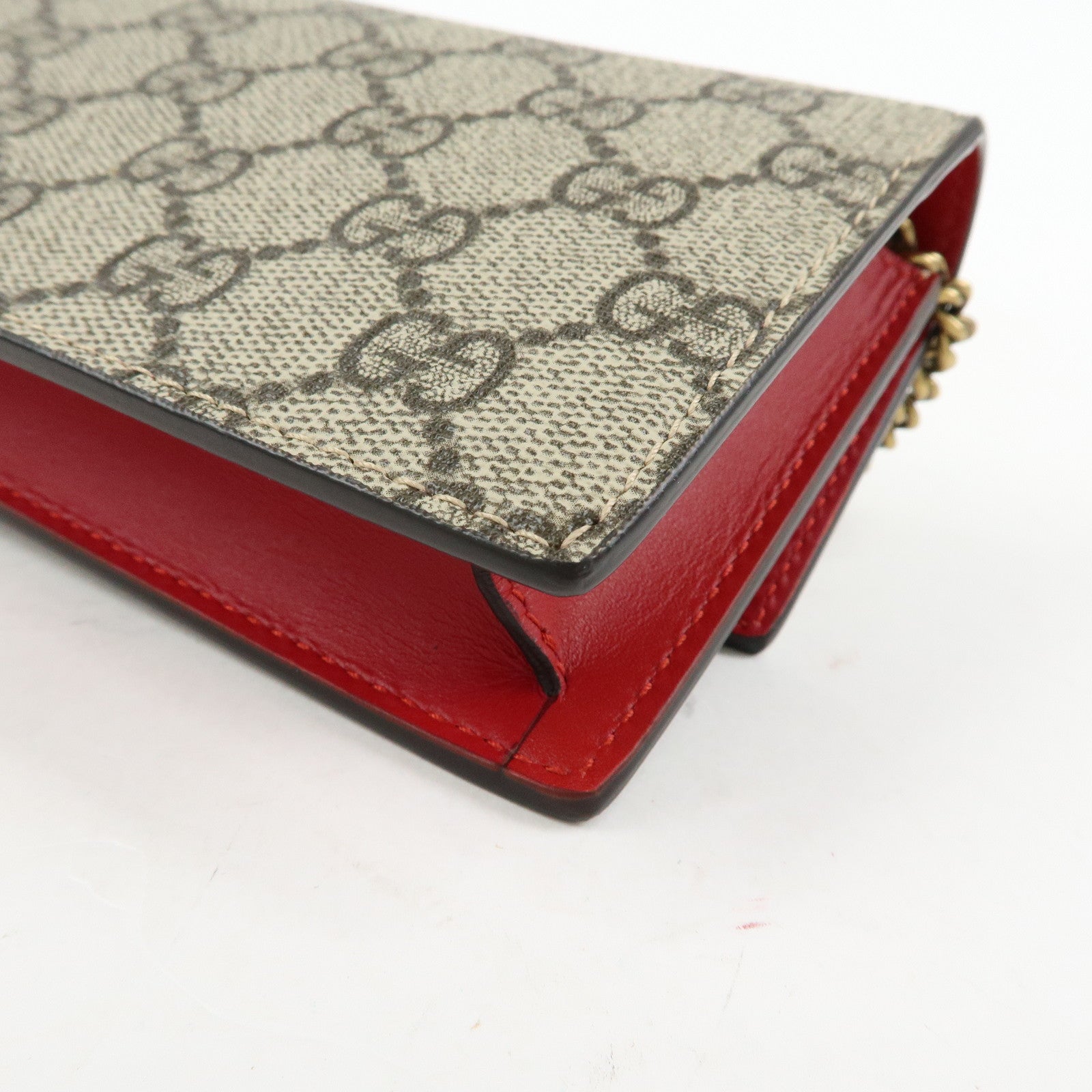 GUCCI Interlocking G Cherry GG Supreme Chain Shoulder Bag 481291