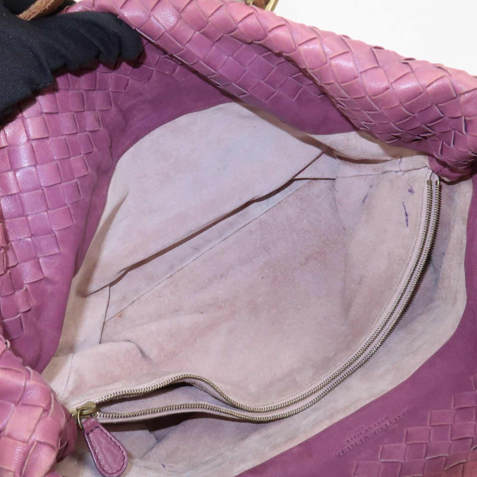 BOTTEGA VENETA Intrecciato Leather Tote Bag Hand Bag Purple