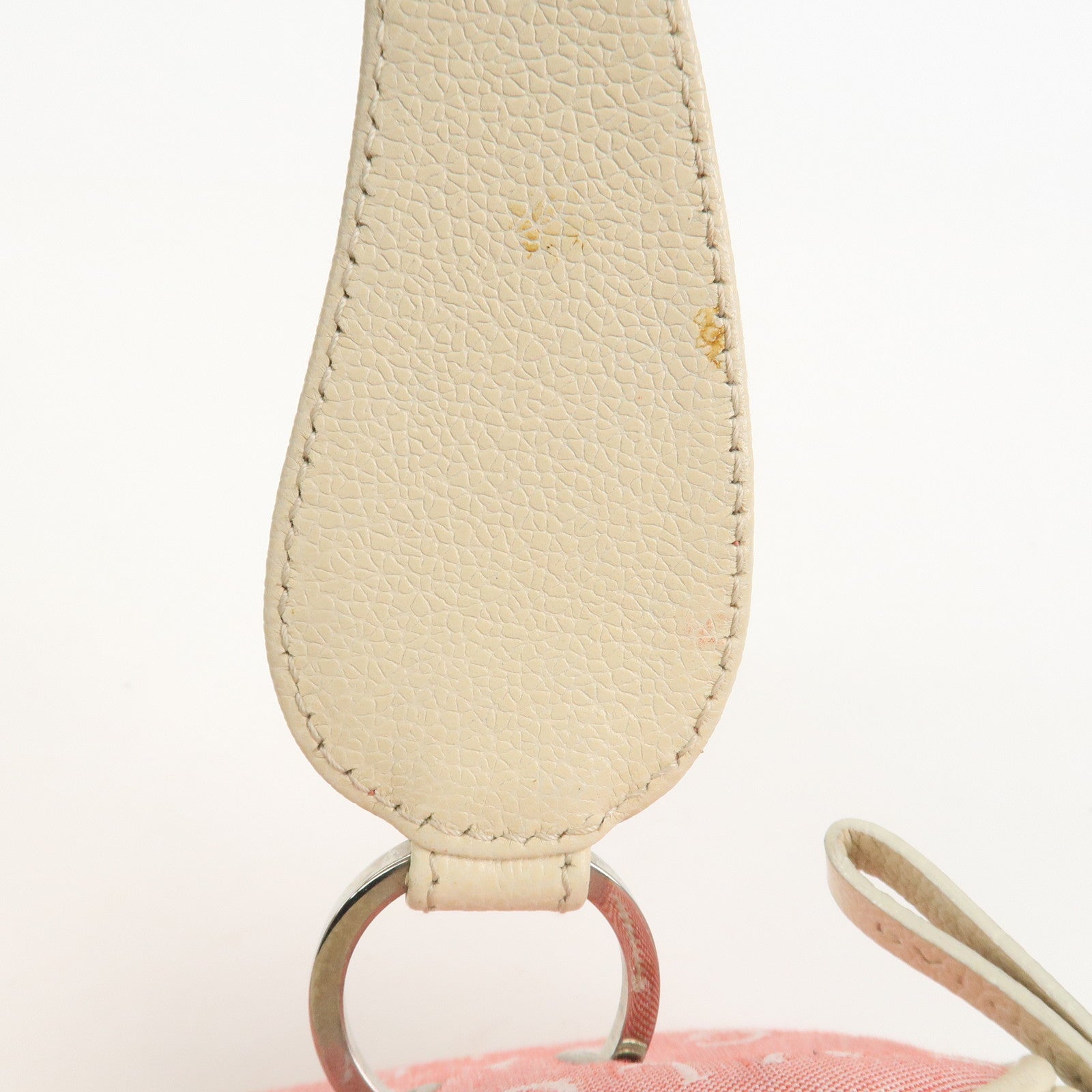 BVLGARI Logo Mania Canvas Leather Hand Bag Pink Ivory