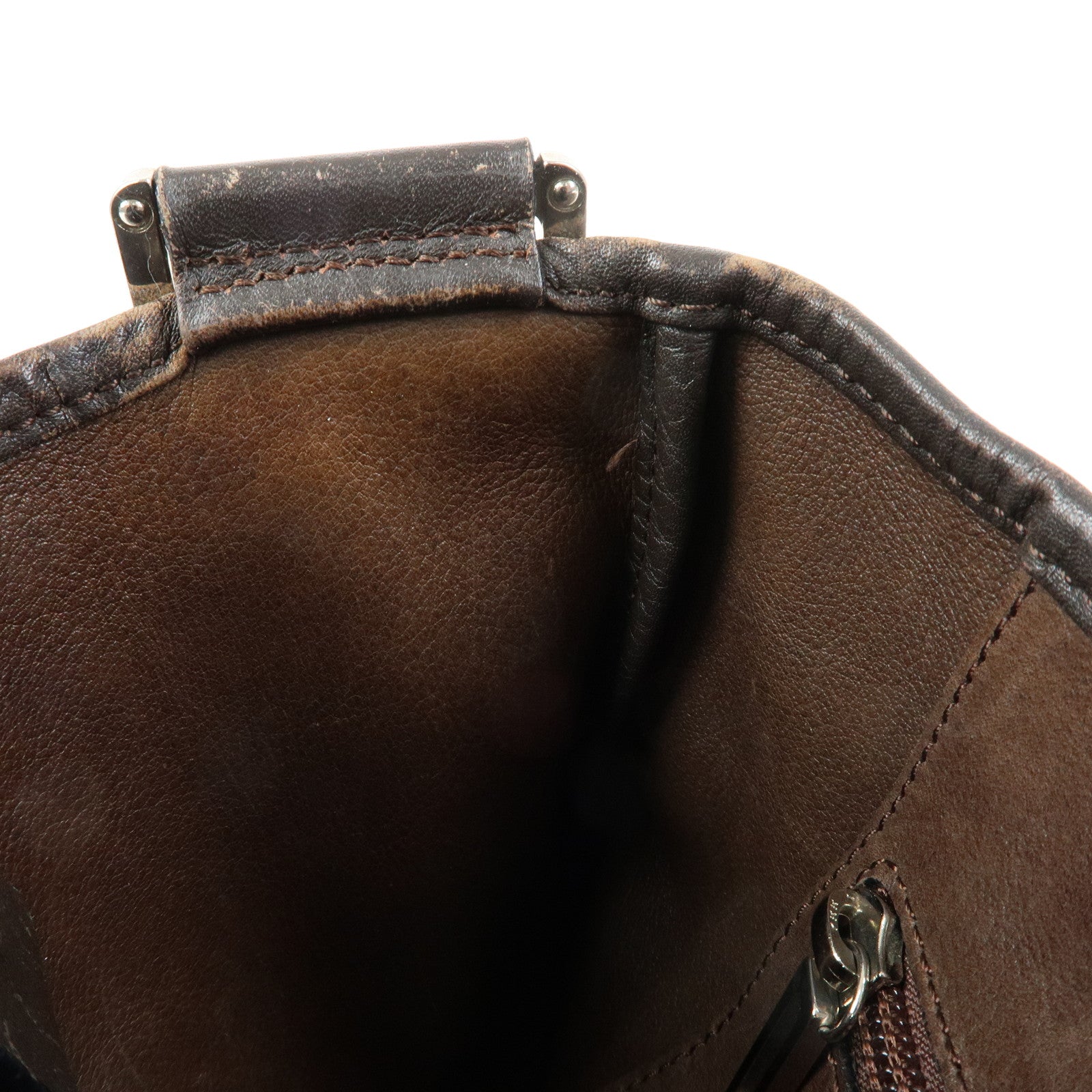 LOEWE Anagram Suede Leather Shoulder Bag Crossbody Bag Brown