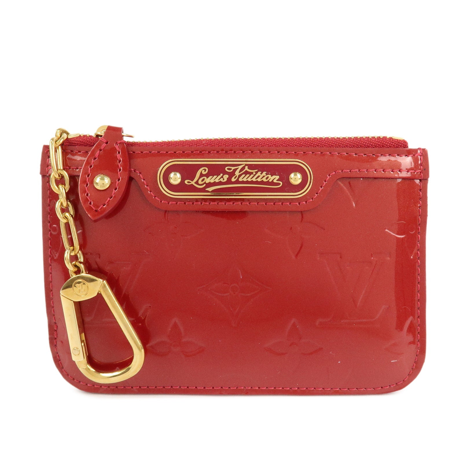 Louis Vuitton Monogram Vernis Pochette Cles NM Cerise M90214