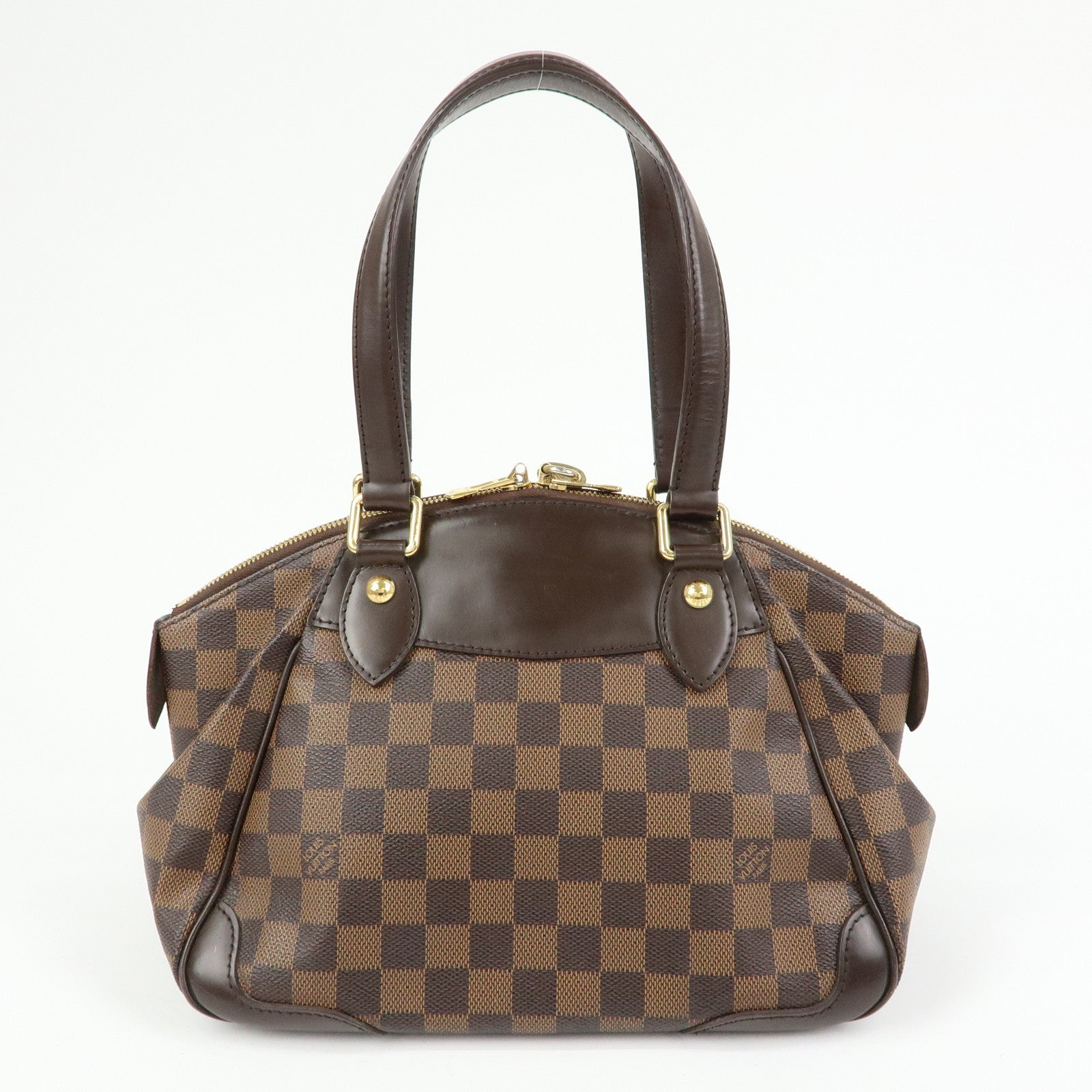 Louis Vuitton Damier Ebene Verona PM Hand Bag Brown N41117