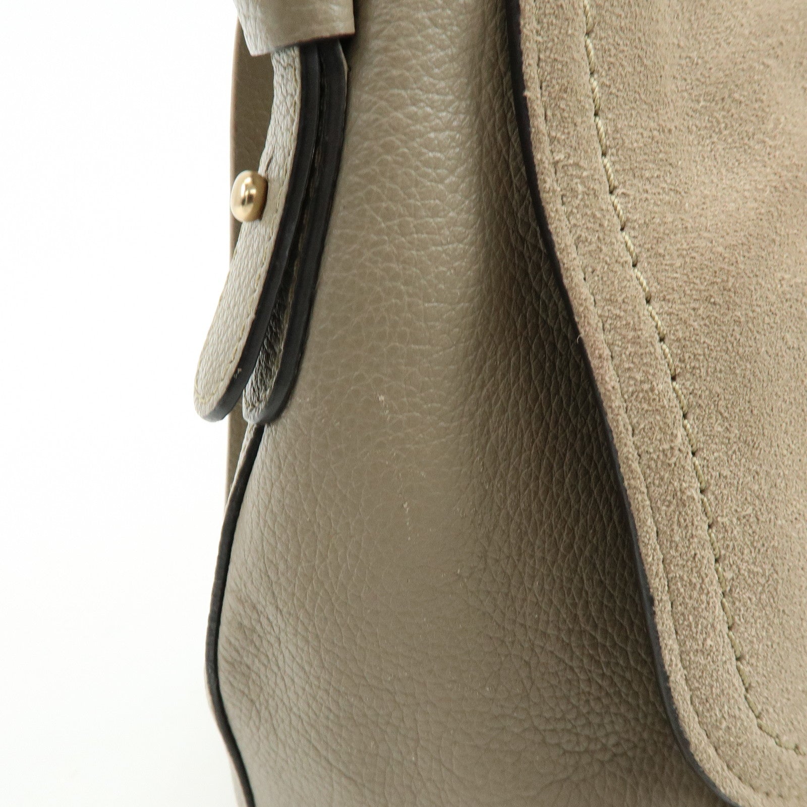 Chloe See By Chloe Leather Suede 2Way Bag Shoulder Bag Beige