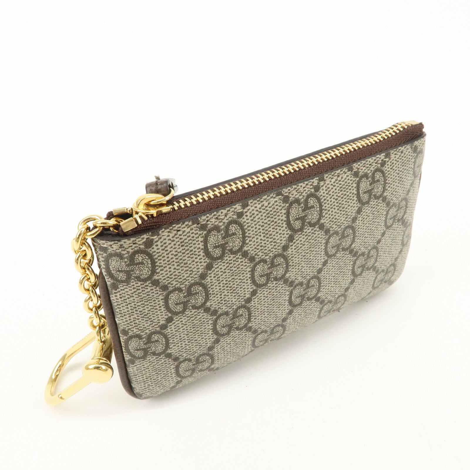 GUCCI GG Supreme Leather Coin Case Key Case 772321 Used