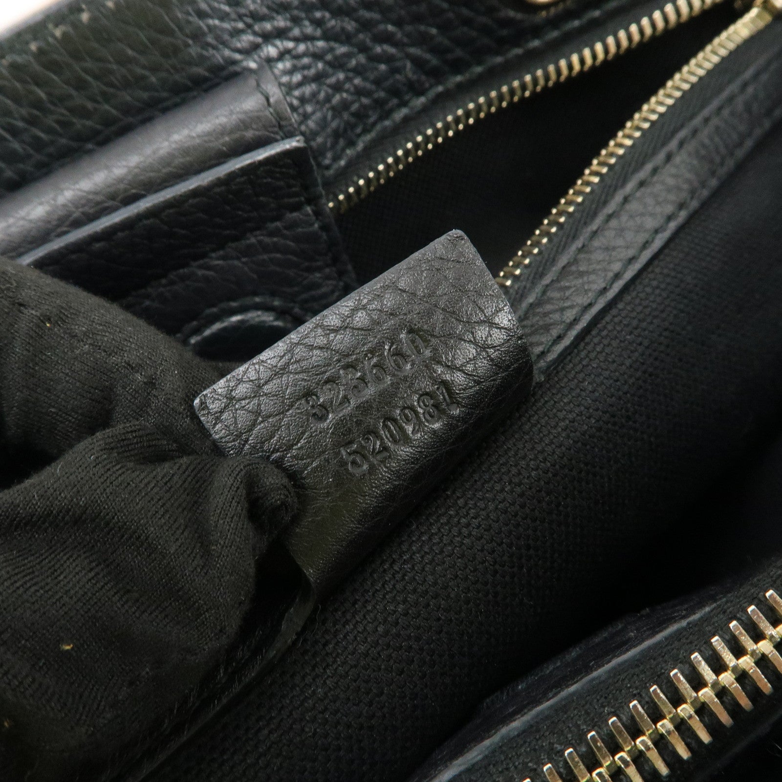 GUCCI Bamboo Shopper Medium 2Way Bag Shoulder Bag Black 323660