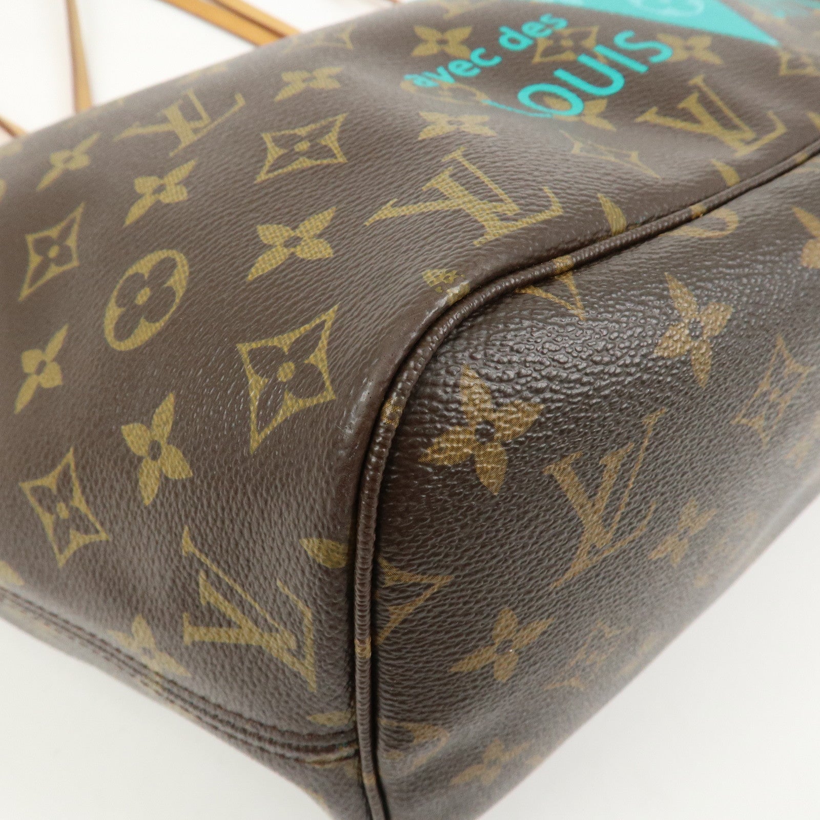 Louis Vuitton Monogram V Neverfull MM Tote Bag Turquoise M41601