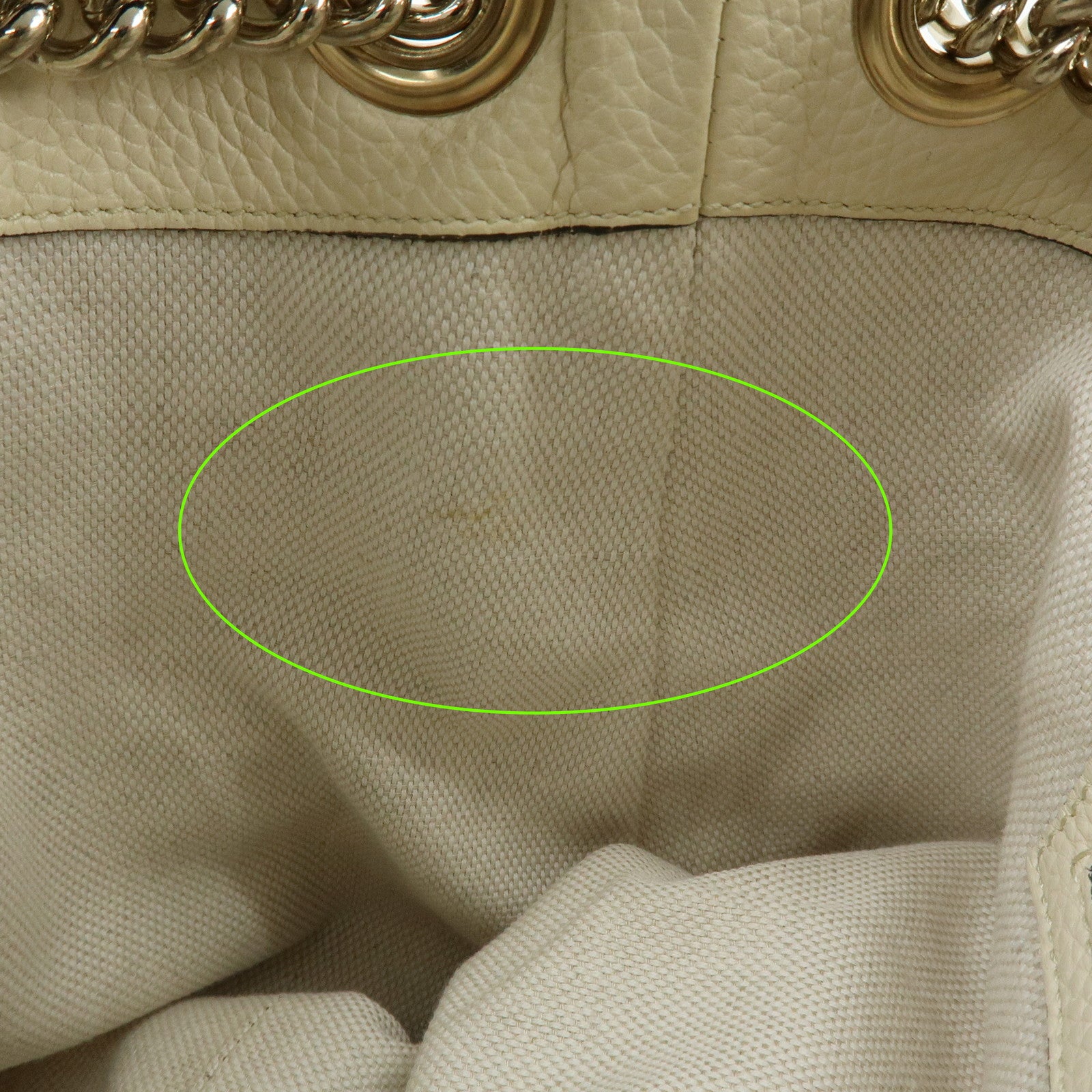 GUCCI SOHO Interlocking G Calf Leather Chain Shoulder Bag 536196