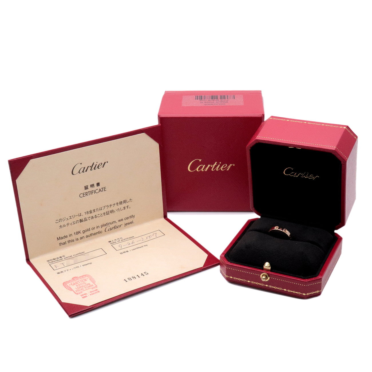 Cartier Mini Love Ring K18 750PG Rose Gold #46 US3.5-4 EU46 HK8