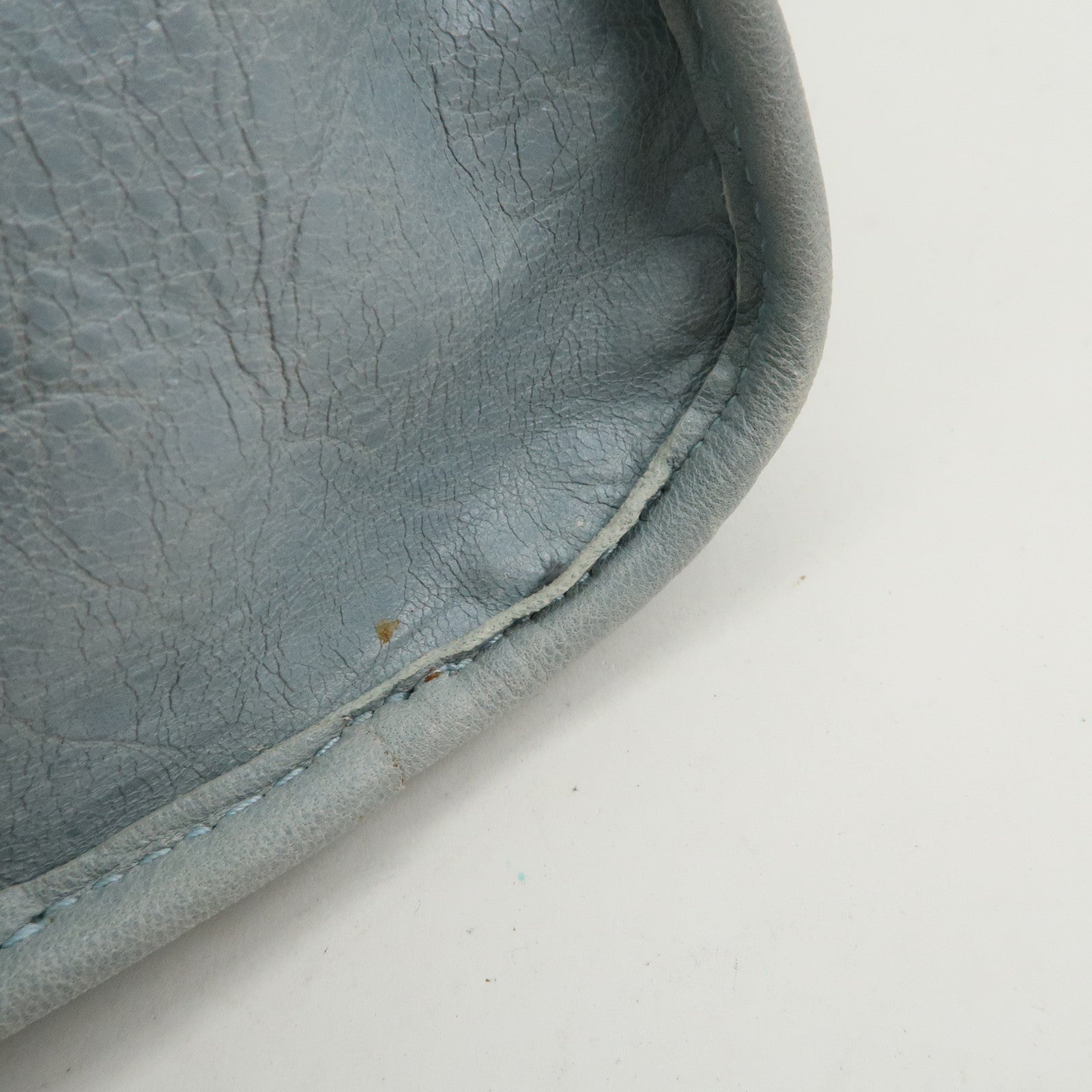 BALENCIAGA Giant City Leather 2Way Shoulder Bag Light Blue 258044