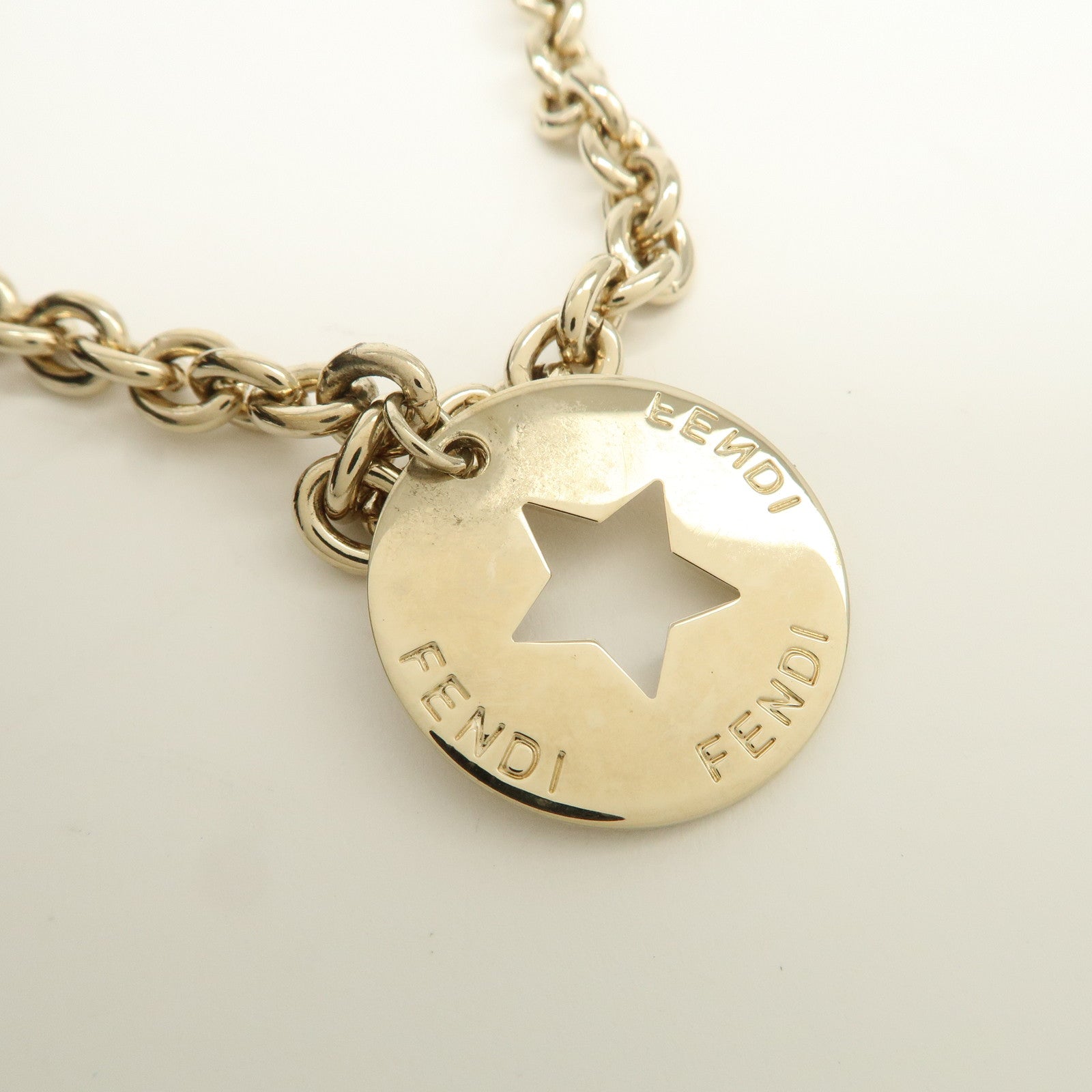 FENDI Wool Flip Sequin Leather Chain Bag Pouch Black Pink 8BR594