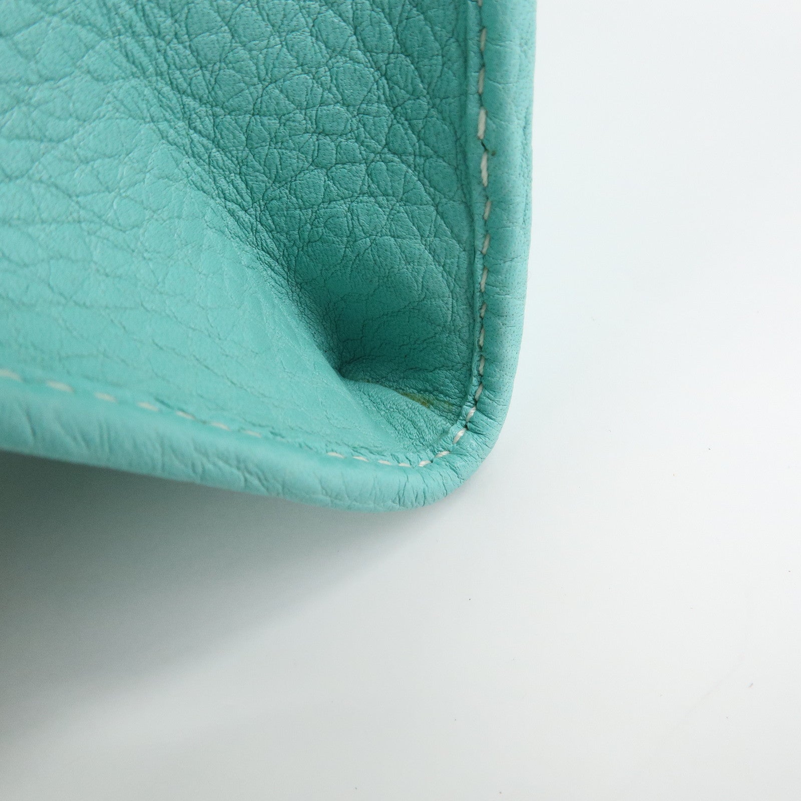 Tiffany & Co Leather Compact Bi-fold Wallet Tiffany Light Blue