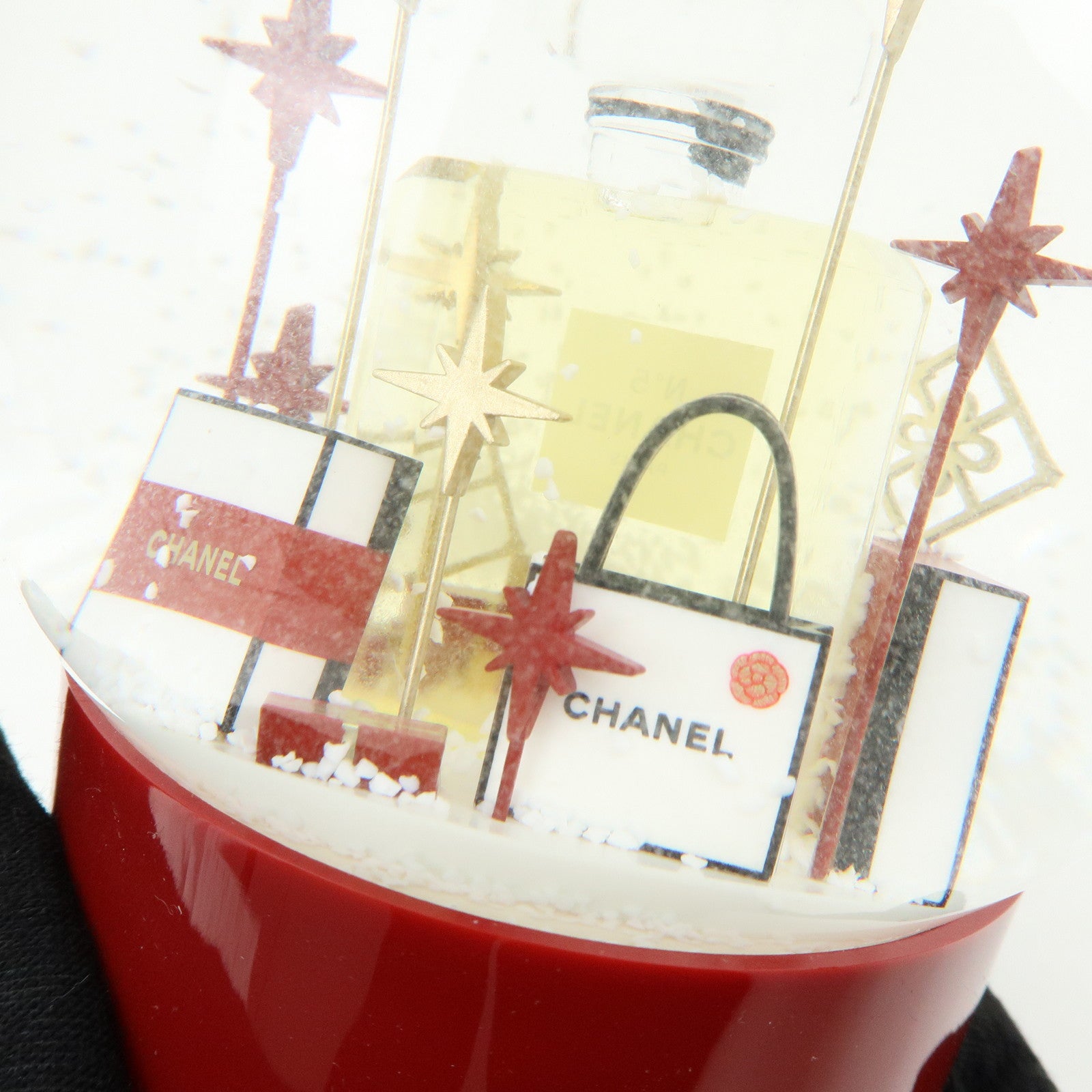 CHANEL Snow Dome No.5 Perfume Bottle Edition Bordeaux Clear