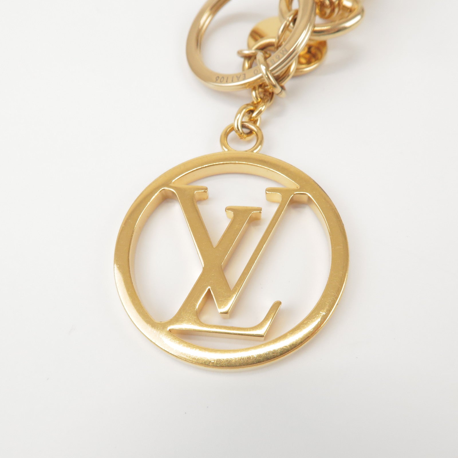 Louis Vuitton Porte Cles LV Circle Metal Bag Charm Gold M68000