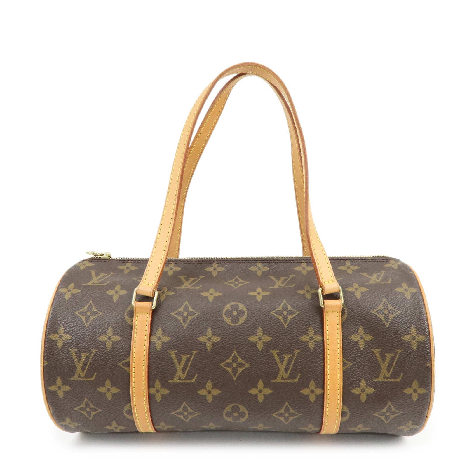 Louis Vuitton Monogram Papillon 30 Hand Bag Brown M51385