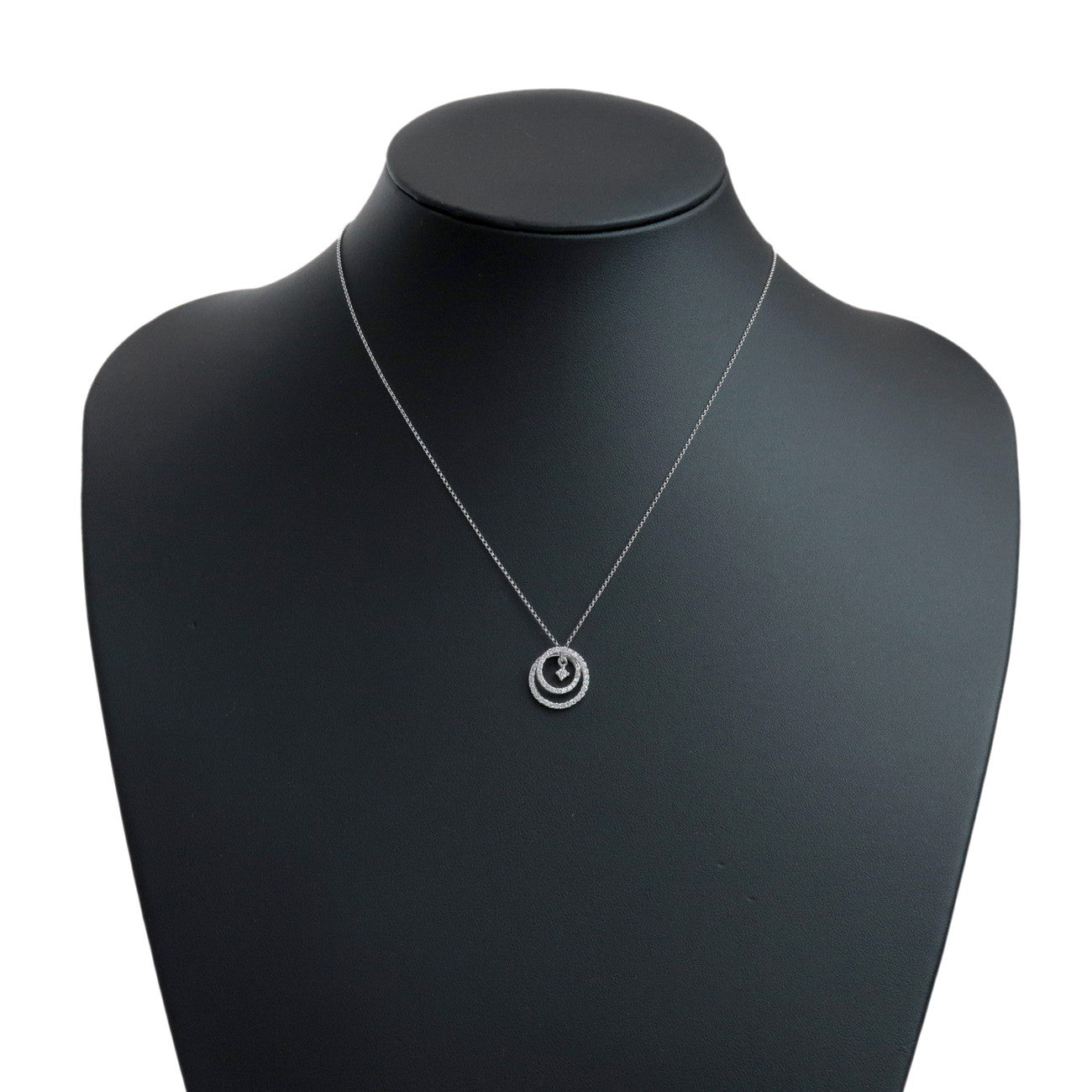 STAR JEWELRY TWO UNIVERSE Diamond Necklace K18 750WG White Gold